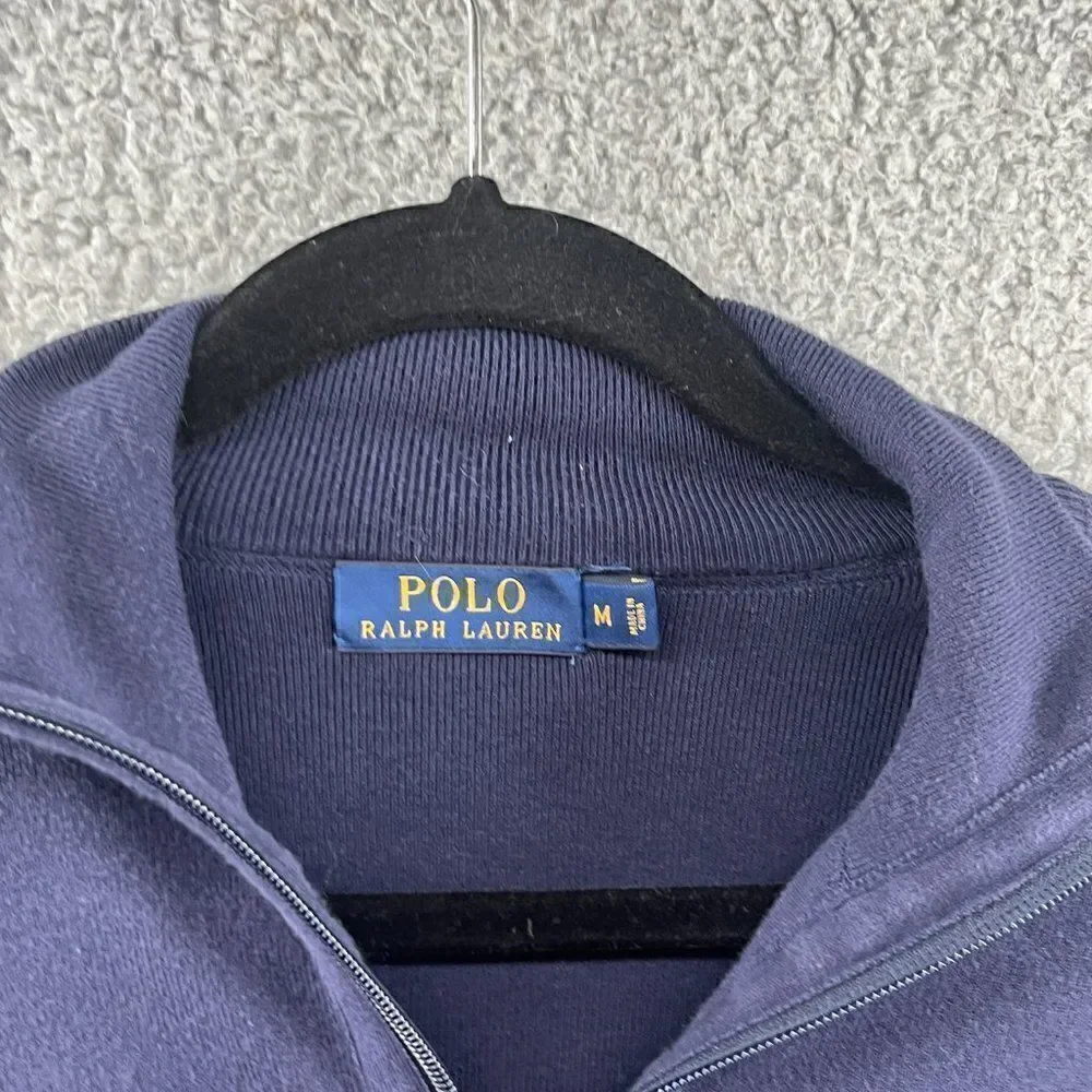 Polo Ralph Lauren Cotton Track Jacket Full Zip Embroidered Size Medium